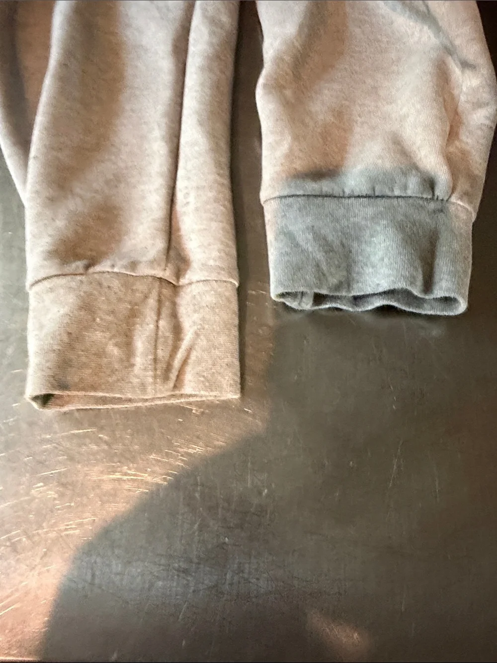Nike Light Gray Full-Zip Hooded Sweatshirt with Black Trim